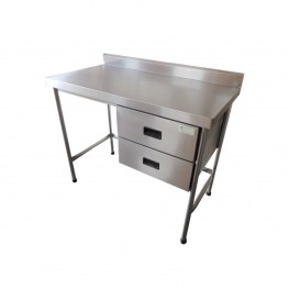 MESA LISA COM 2 GAVETAS