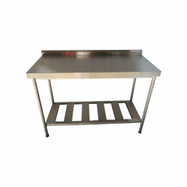 MESA DE PAREDE COM 1 PRATELEIRA GRADEADA