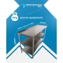 MESA DE PAREDE COM 2 PRATELEIRAS LISAS