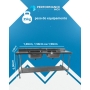 MESA COM 2 CUBAS 500X400X250MM COM PRATELEIRA INFERIOR LISA