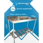 MESA DE PAREDE COM 1 PRATELEIRA GRADEADA