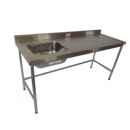 MESA COM CUBA 500X400X250MM COM CONTRAVENTAMENTO
