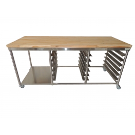 MESA DE CENTRO COM TAMPO DE MADEIRA TECA